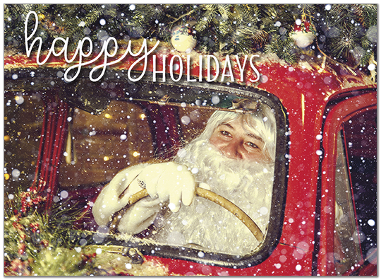 Select a verse, create your own custom verse, or order blank. Vintage Santa Holiday Card D9202U-A